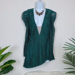 BELLEVUE THE LABEL Charlotte Mini Dress	Forrest Green